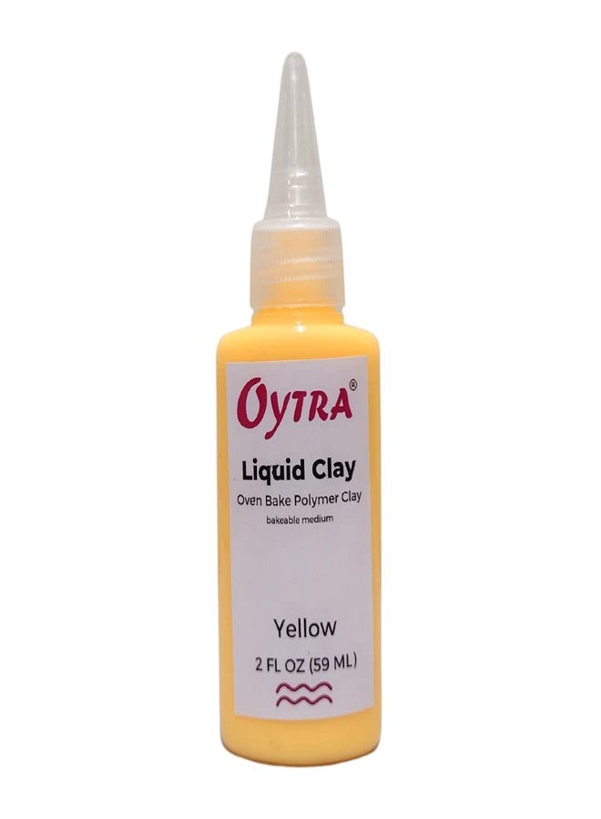 Oytra 60 ml Liquid Polymer Oven Bake Clay for Jewelry Making and Clay Softener and Art Craft DIY (Yellow) - Image 1